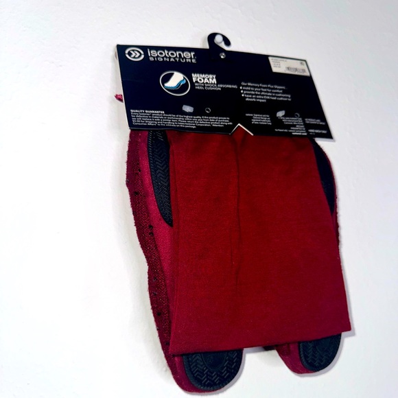 Isotoner Memory Foam Slippers-Henna| Comfort-On-The-Go - Picture 8 of 8